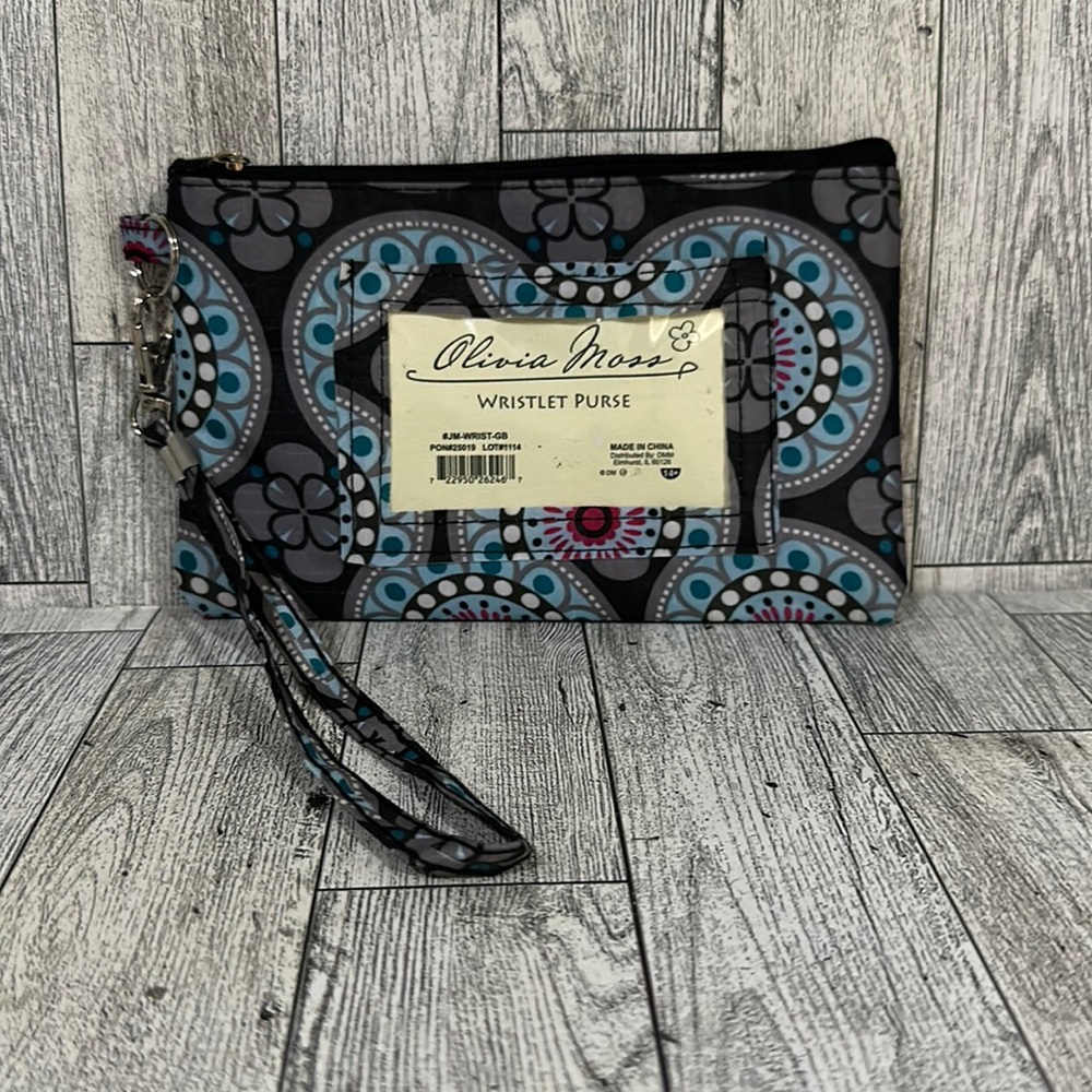 Olivia moss wristlet purse new